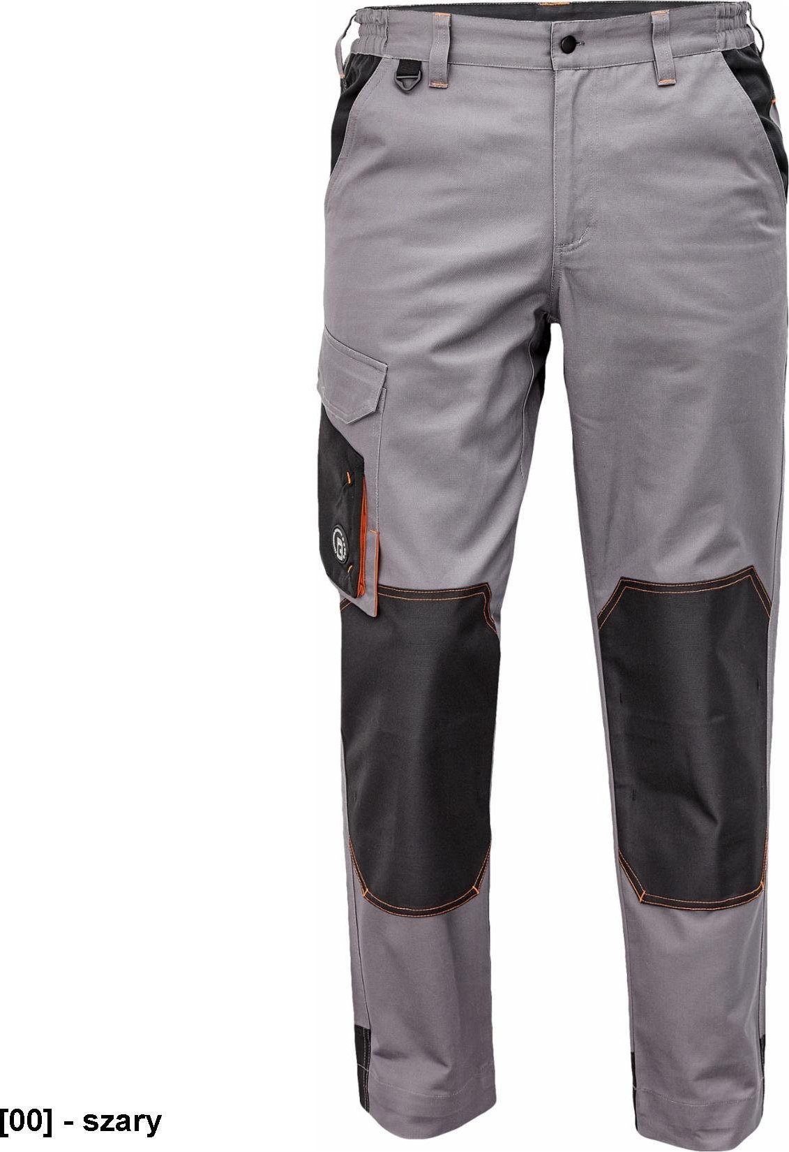 CERVA CREMORNE spodnie - męskie spodnie robocze do pasa, wytrzymała tkanina bawełnianiana, 60% bawełna, 40% poliester - szary 48