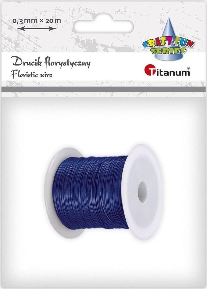 Drucik florystyczny 0,3mm 20m ciemnoniebieski