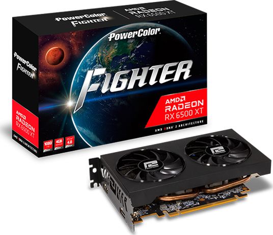 Karta graficzna Power Color Radeon RX 6500 XT Fighter OC 4GB GDDR6 (AXRX 6500XT 4GBD6-DH/OC)