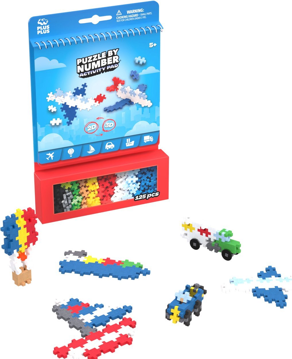 PLUS-PLUS PUZZLE BY NUMBER ACTIVITY PAD TRANSPORT