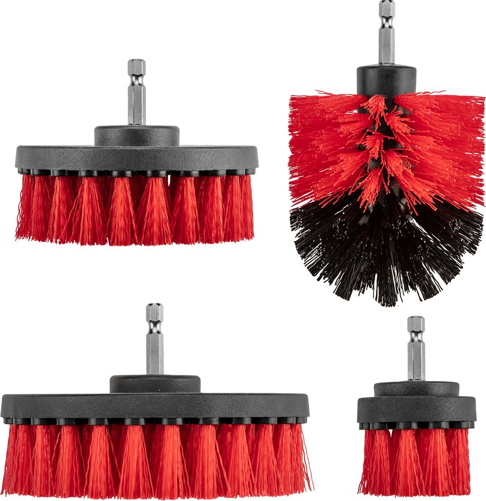 Verto Szczotki czyszczące na wiertarkę, zestaw 4 szt. 62H700