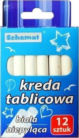 Kreda tablicowa 12szt biała
