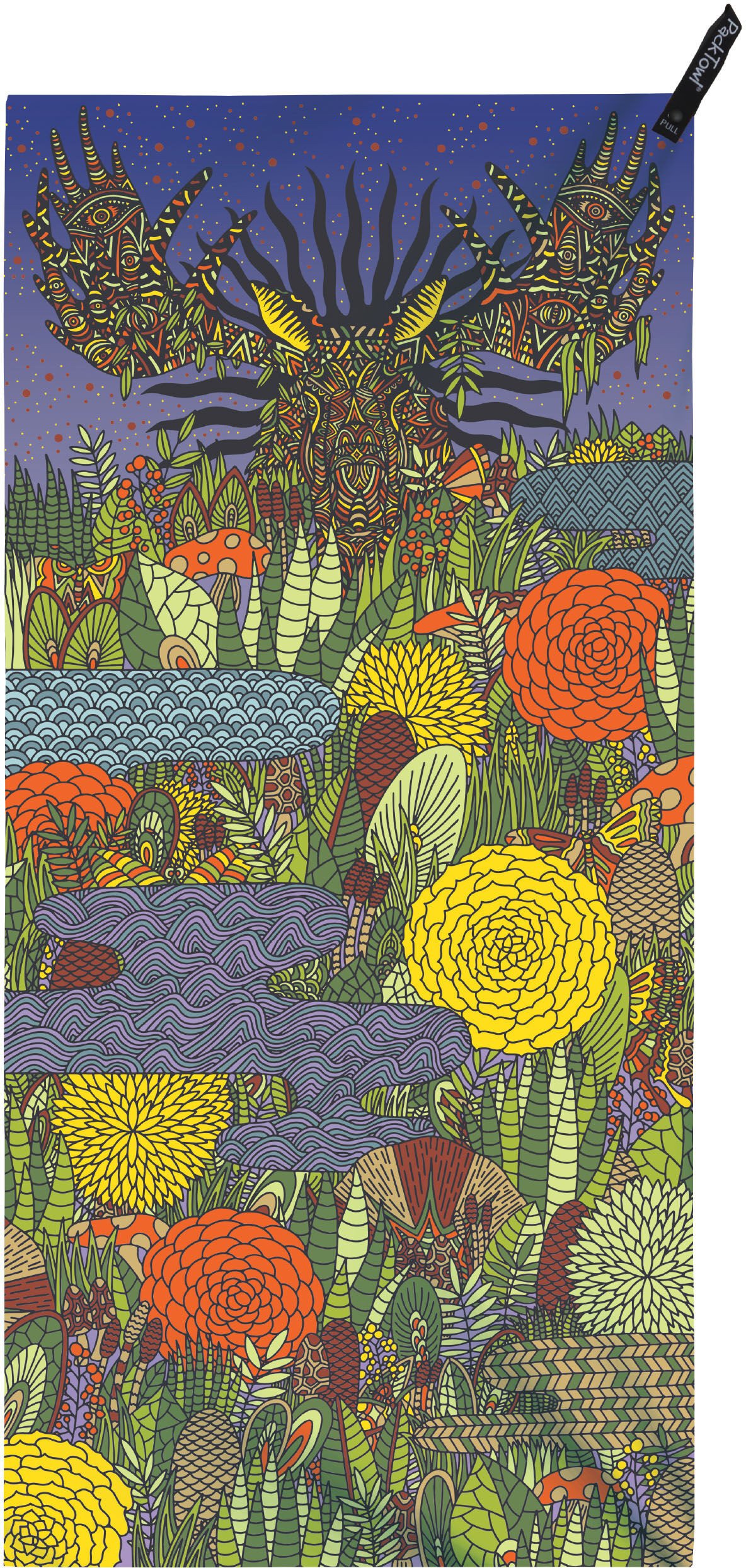 Rankšluostis PackTowl PT Personal Body Daydream Print - Mėlyna - Body