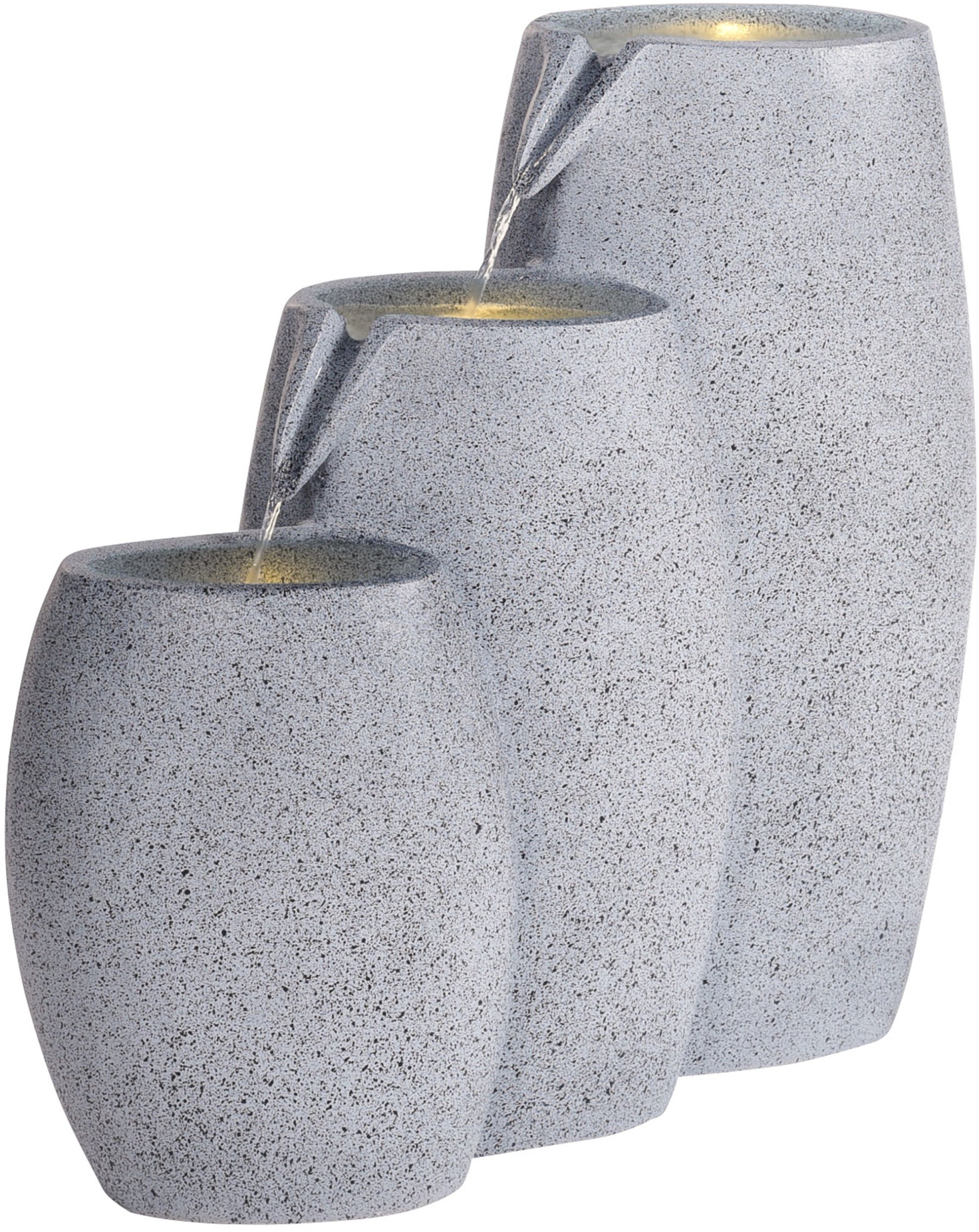 Fontanna ogrodowa z LED szara ARKLE