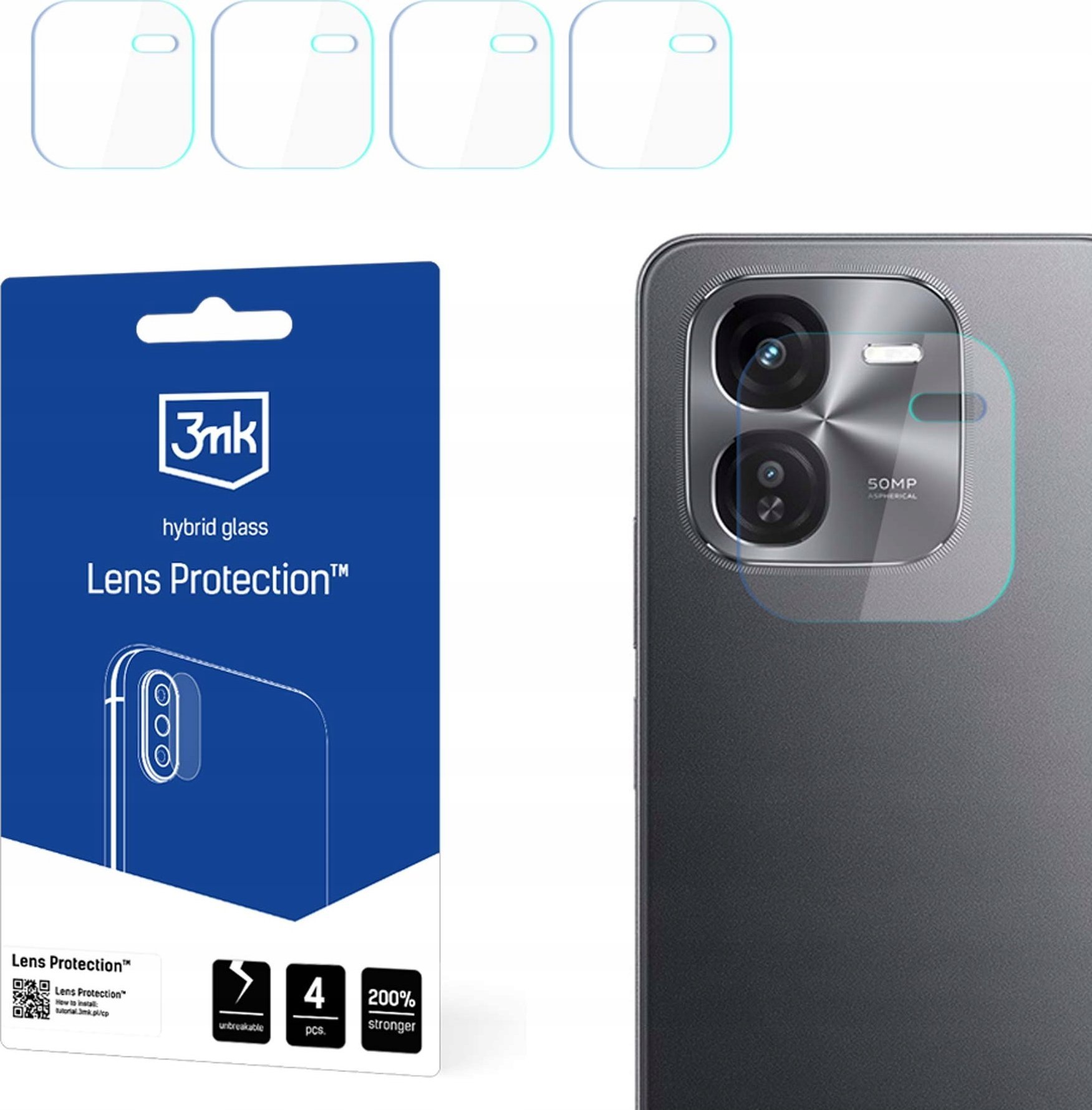3MK 3MK Lens Protect IQOO Z9X 5G Ochrona na obiektyw aparatu 4szt