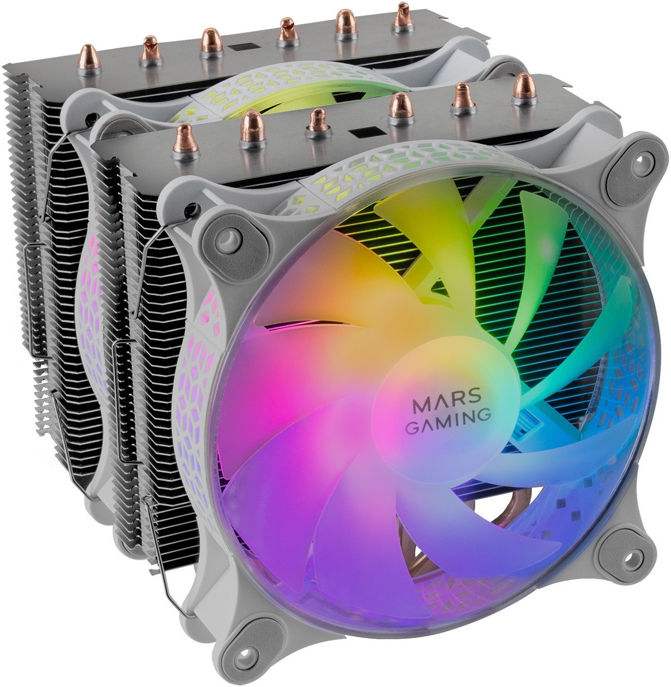 Mars Gaming MCPU-XT CPU Cooler Dual Tower Cooling 300W 2x120mm ARGB