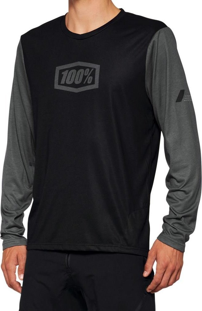 100% Koszulka męska 100% AIRMATIC Long Sleeve black roz. M (NEW 2022)