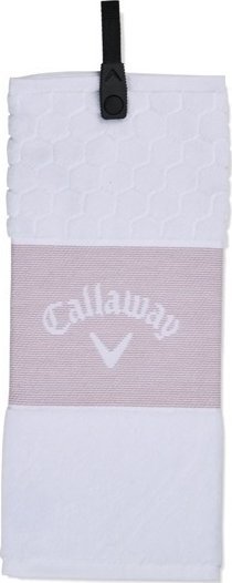 CALLAWAY morele Ręcznik do kijów golfowych Callaway Tri-Fold (biało-różowy, 40x53 cm)