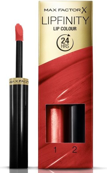 MAX FACTOR SET Lipfinity Lip Colour pomadka do ust 125 So Glamorous 2,3ml + Top Coat 1,9g