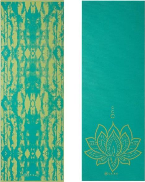 Gaiam Mata do jogi dwustronna turkusowa 6 mm