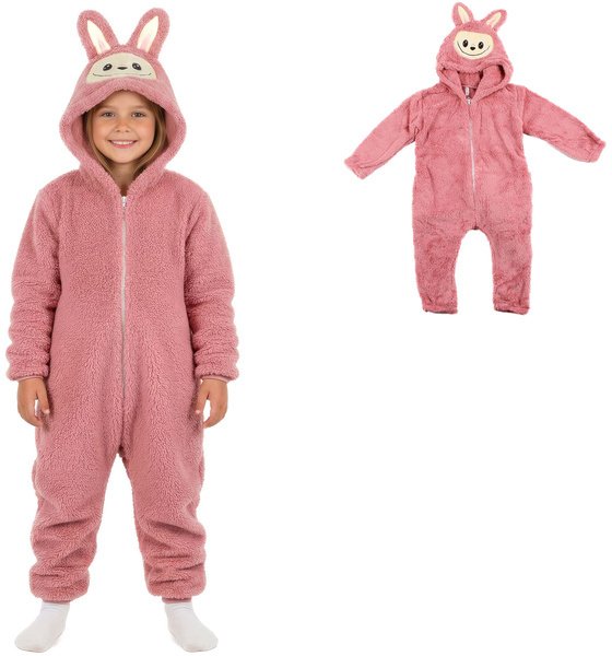 COGIO Strój LABUBU, kostium imitujący futro, piżama LAFUFU z ogonkiem rozmiary: 110-140 130