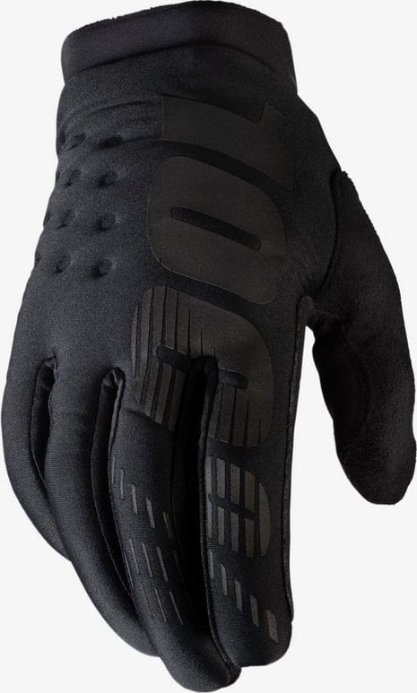 100% Rękawiczki 100% BRISKER Youth Glove black grey roz. M (długość dłoni 149-159 mm) (NEW)
