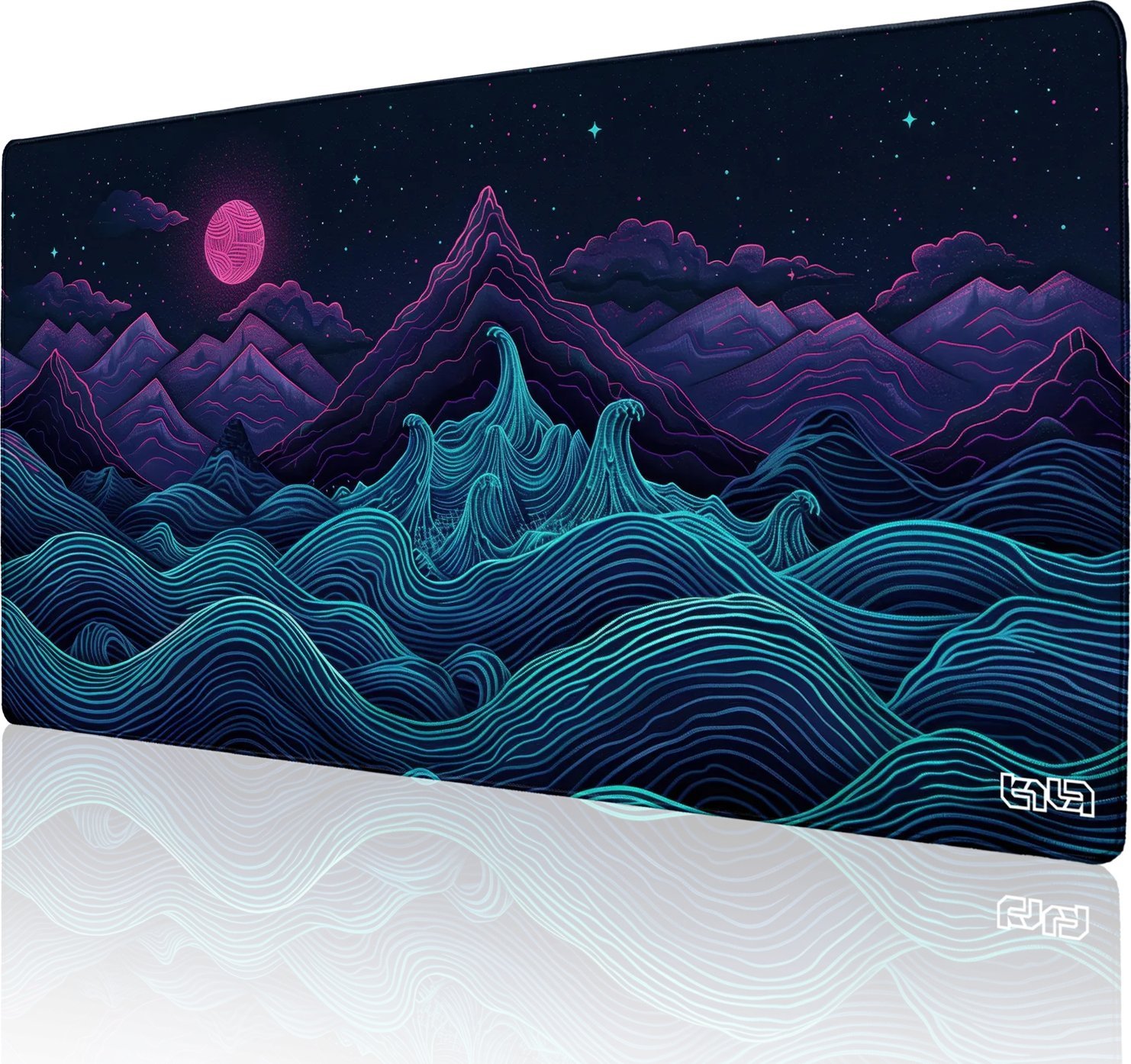 Podkładka Tilt PODKŁADKA POD MYSZ GAMINGOWA Retrowave Mountains 100x50 TILT Wodoodporna