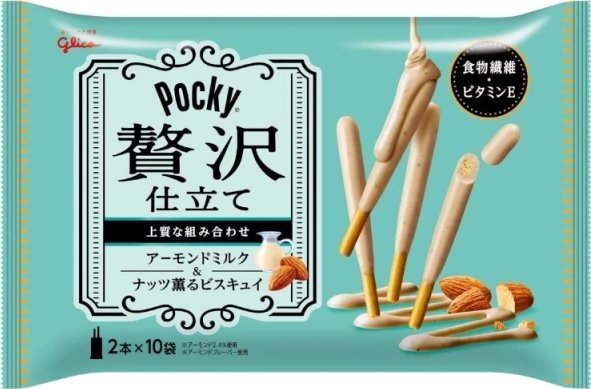 Paluszki Pocky Zeitaku-Shiatate Almond Milk mleczne z migdałami 110g - Glico