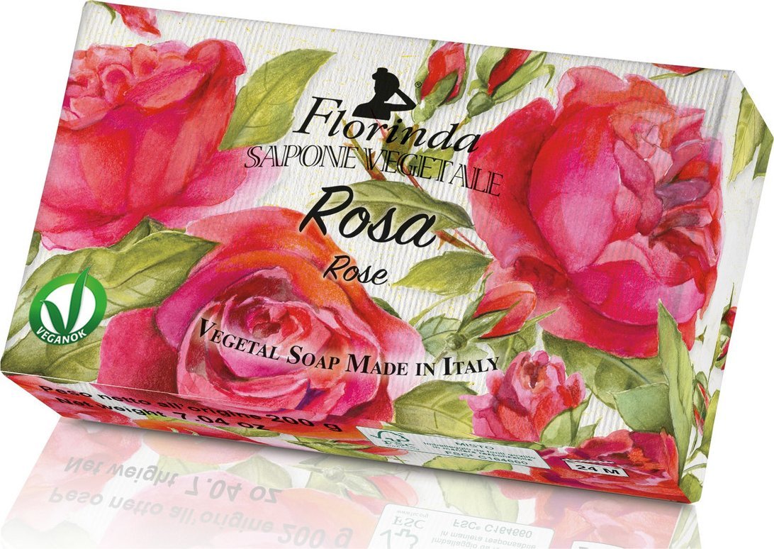 La Dispensa FLORINDA mydło w kostce Róża, 200g