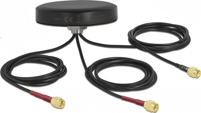 Antena Delock DELOCK Antenne LTE MIMO WLAN 802.11 3xSMA-St RG-174 1,0m sw