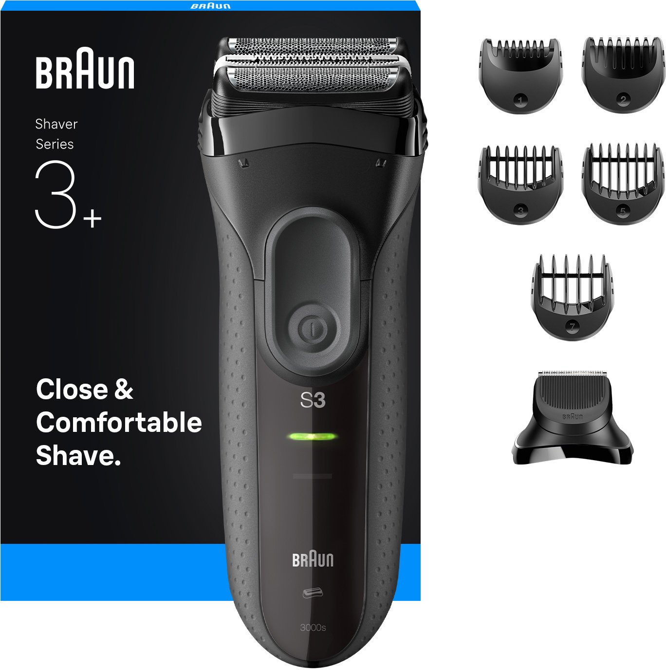 SHAVER 3000BT BLACK/GREY BRAUN