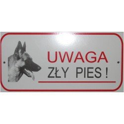 Tablica ostrzegawcza Uwaga Zły Pies!