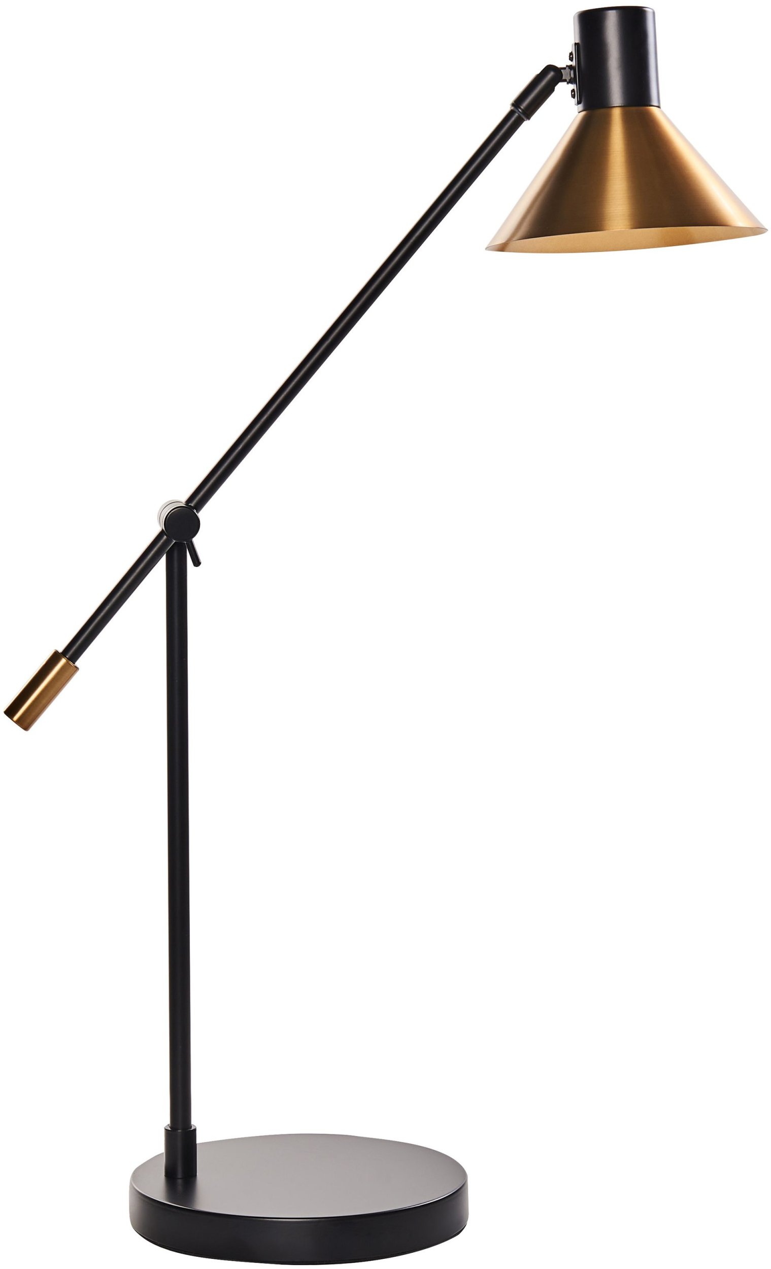 Lampka biurkowa Beliani Lampa biurkowa PINKEEN Metal Złoty