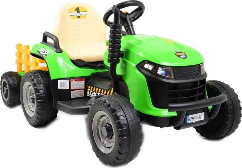 Import SUPER-TOYS SUPER TRAKTOR LABOR- NA AKUMULATOR Z PRZYCZEPĄ I KIPREM/BBH030