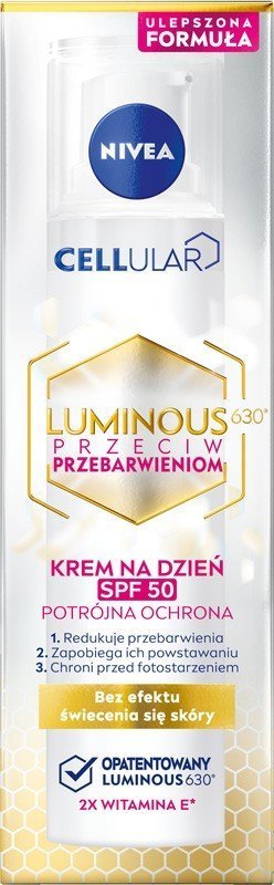 Nivea Cellular Luminous 630 Spf50 Krem Na Dzień Przeciw Przebarwieniom 40Ml