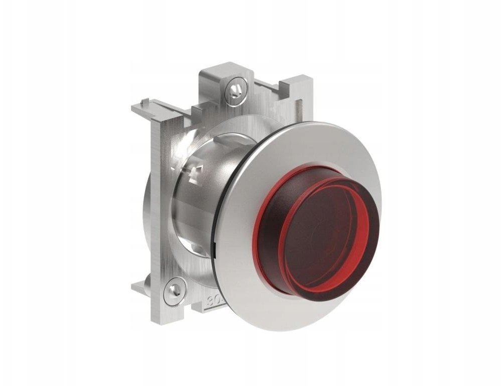 Lovato Electric Metalowy przycisk płaski podświetlany automatyczny powrót wystający czerwony LPFBL204