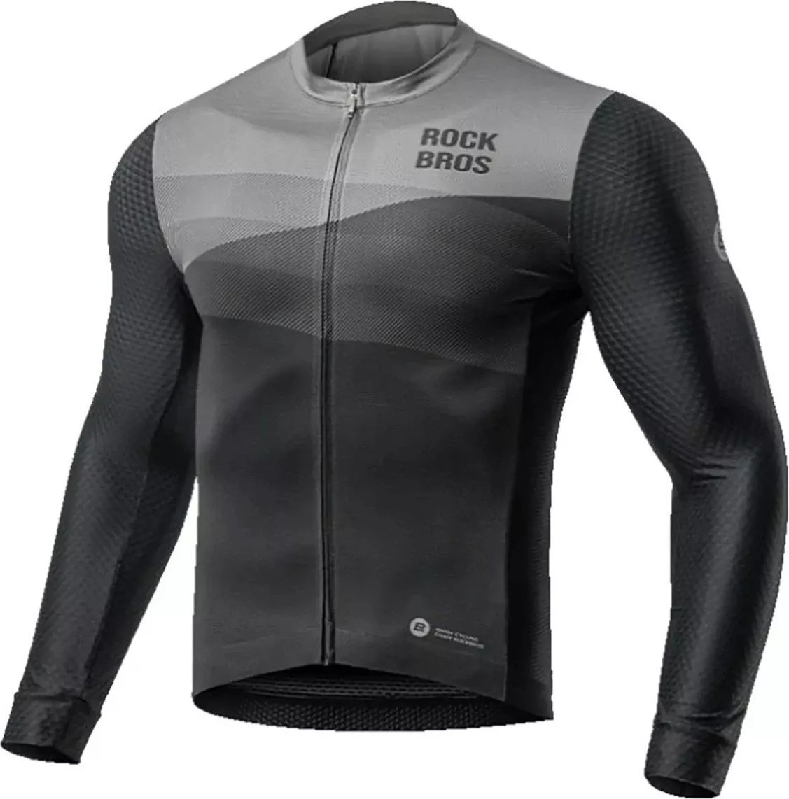 RockBros Koszulka kolarska Rockbros 15120009003 z długim rękawem wiosna/lato L - czarna