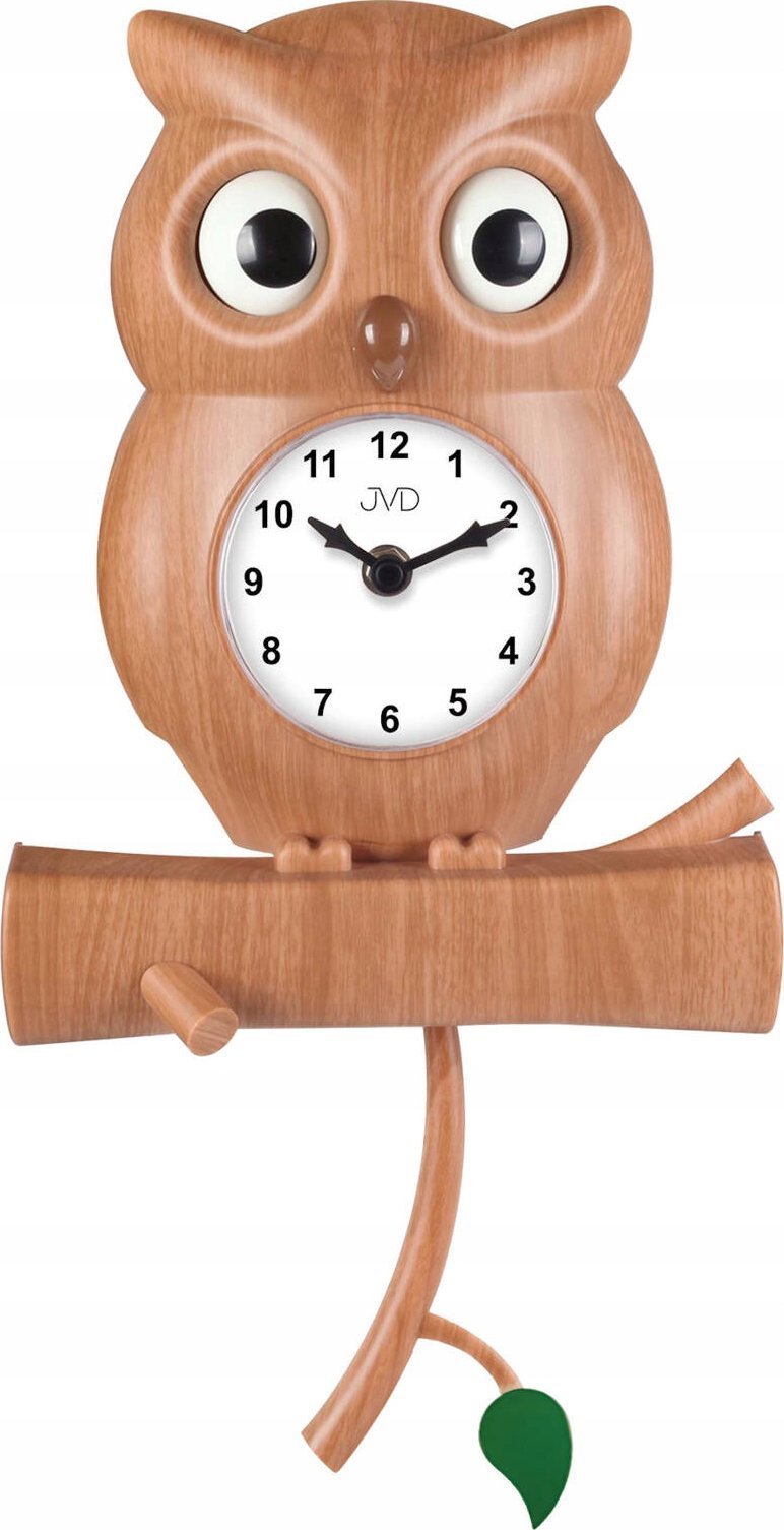 JVD Zegar ścienny JVD HE21.5 dziecięcy z wahadłem sowa 20x40 cm .