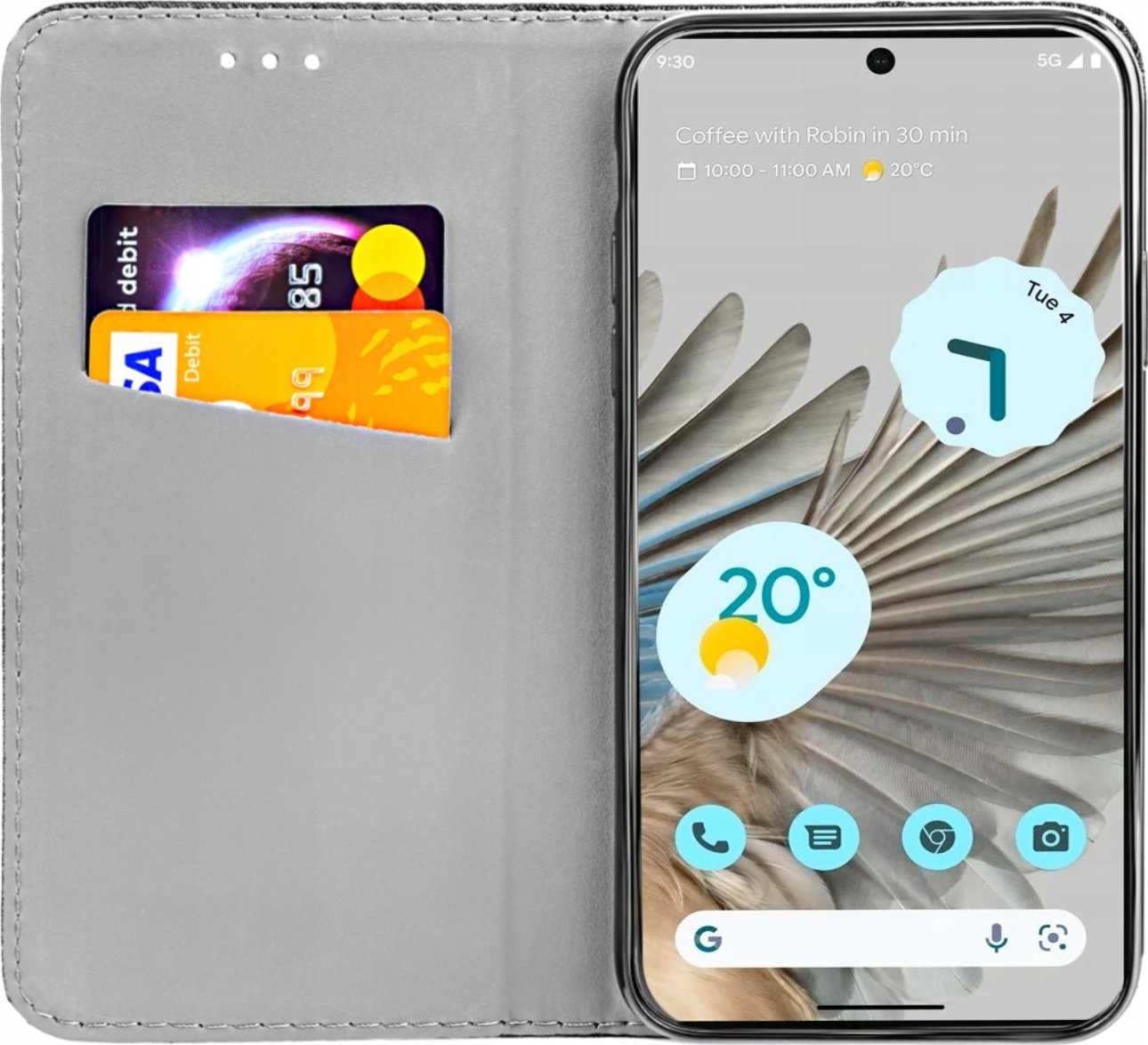 Hello Case ETUI Z KLAPKĄ DO GOOGLE PIXEL 7 PRO CZARNE ZAMYKANE MAGNETYCZNE KABURA FLIP