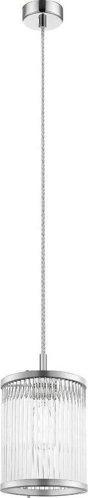 Lampa wisząca Zumaline LAMPA wisząca SERGIO P0528-01F-F4AC Zumaline szklana OPRAWA klasyczny zwis srebrny