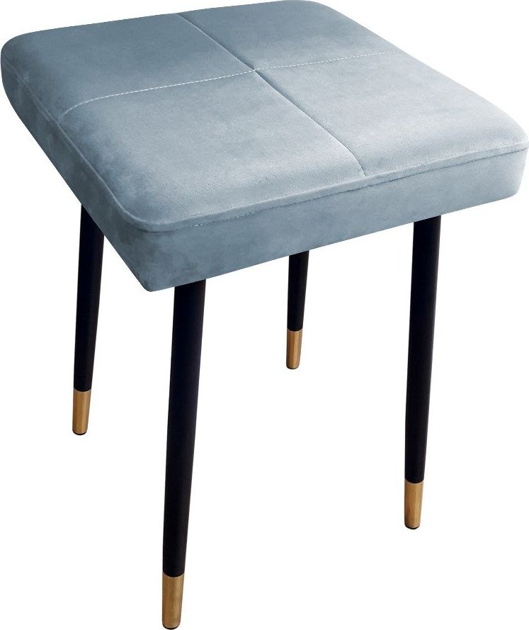Atos Taboret SQUARE 2 BL VELVET szary