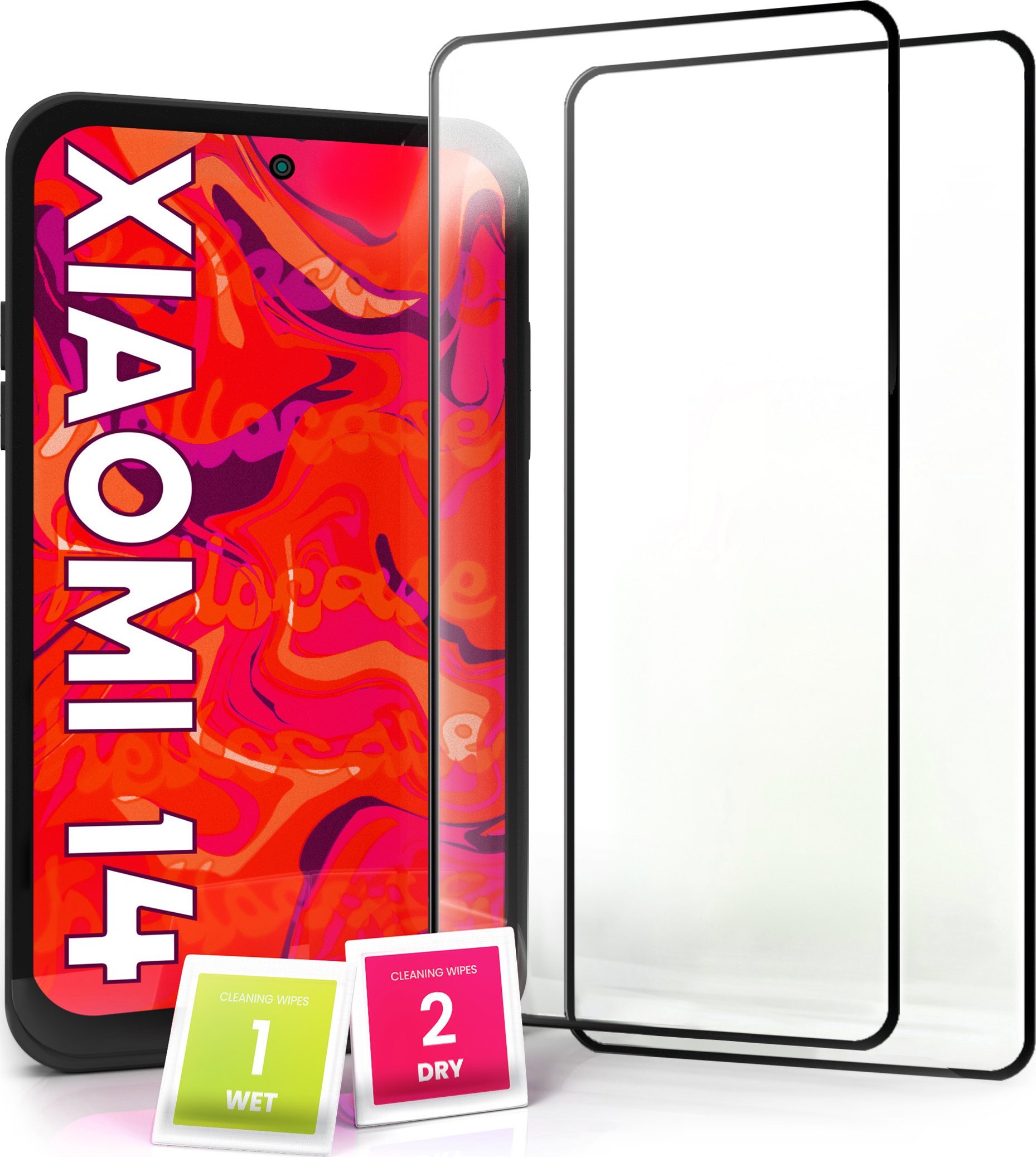 Hello Case 2-pak Szkło Hartowane do Xiaomi 14 Ochronne Pełne Na cały ekran 5D 9H