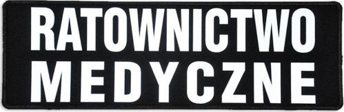 Polska Firma Emblemat RATOWNICTWO MEDYCZNE odblaskowy na rzepie 31 x 10 cm