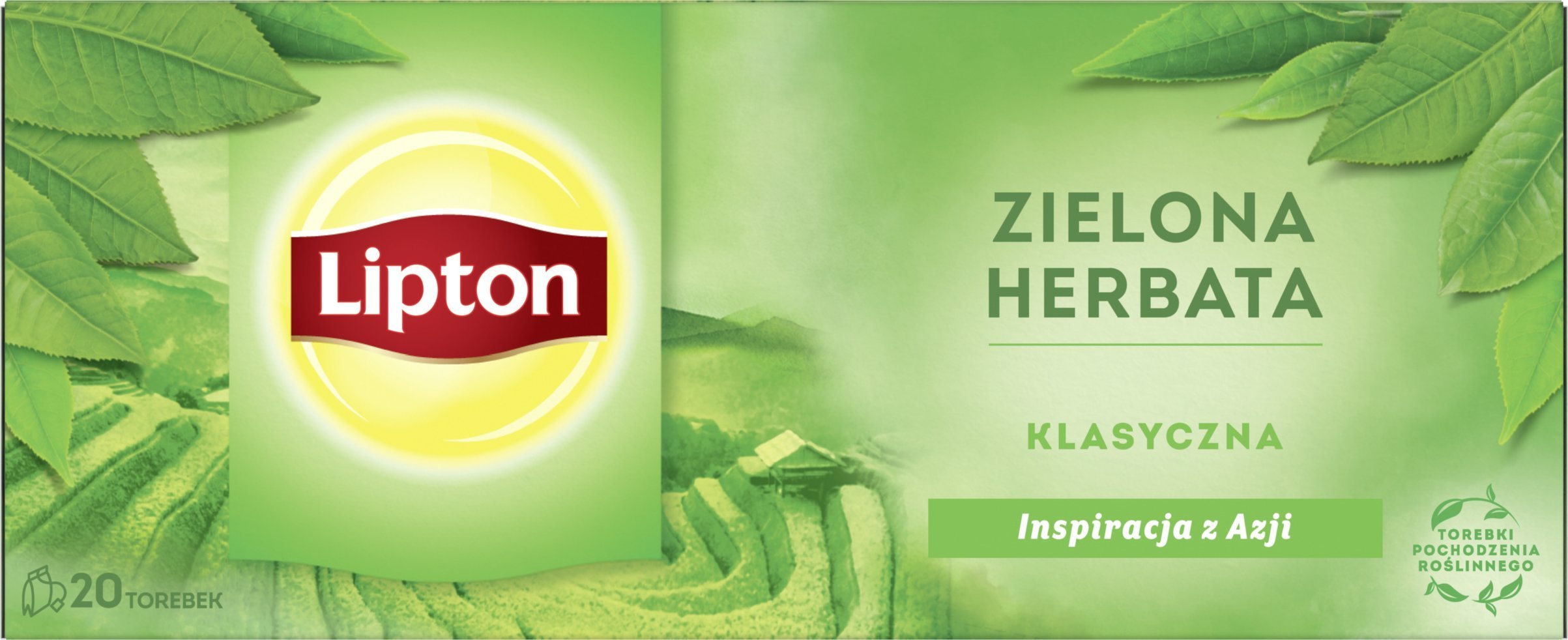 Lipton Herbata LIPTON zielona, klasyczna, 20 torebek