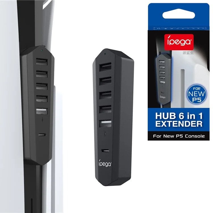 HUB Rozdzielacz 6w1 iPega do Sony PlayStation PS5 Slim Pro