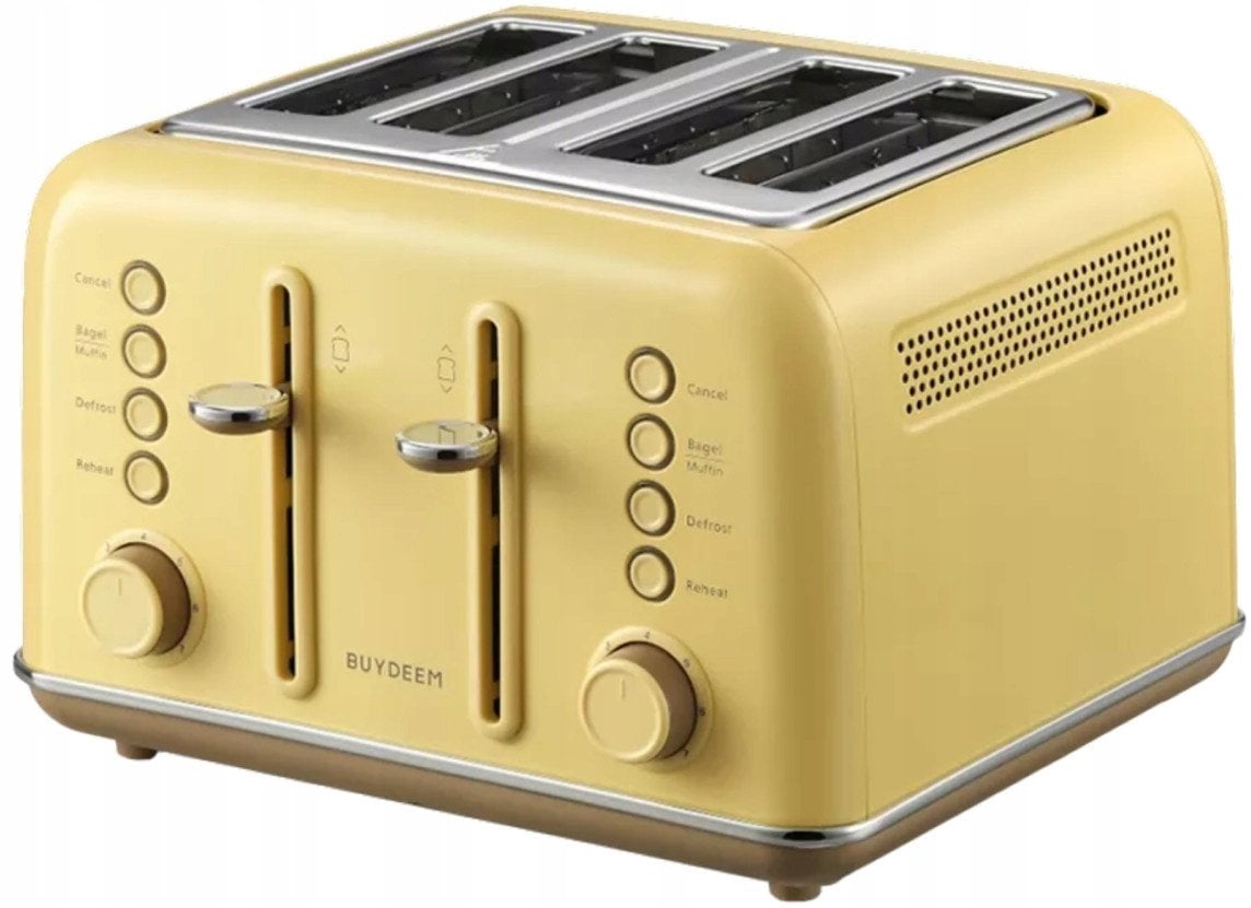BUYDEEM Toster na 4 kromki, model DT640E, kolor Mellow Yellow, EU