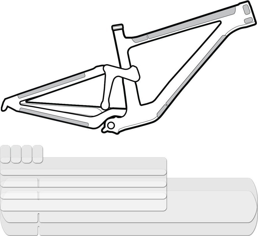 Lizard Skins Osłona na ramę LIZARDSKINS CLEAR Protective Frame Wrap - Frame Kit przezroczysta połysk (NEW)