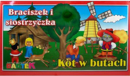 Zestaw dwóch gier planszowych: Kot w butach + Braciszek i siostrzyczka