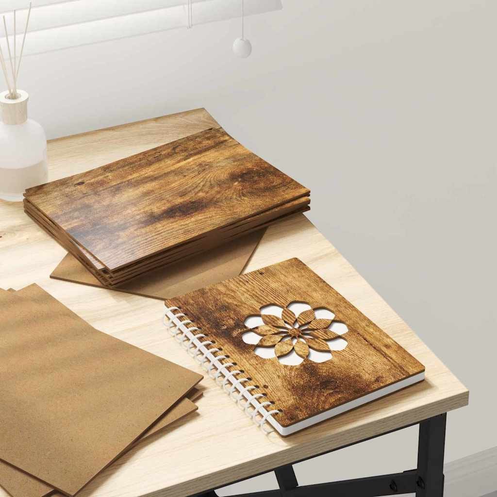 vidaXL Panele dekoracyjne 50 pcs Wędzony dąb 15 x 21 x 0.3 cm