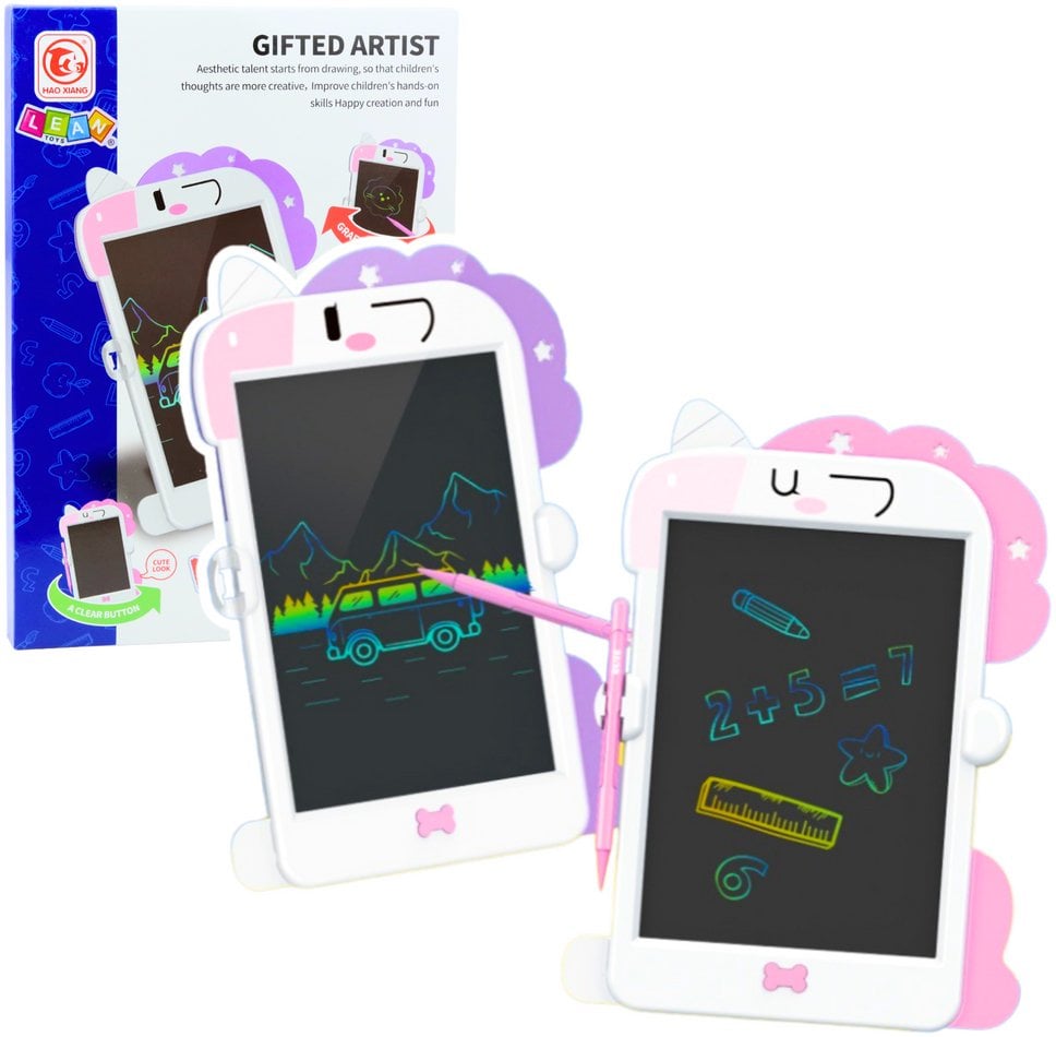 Tablica Do Rysowania Pisania LCD Rysik Jednorożec Różowa