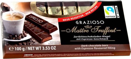 MaitreTruffout MaitreTruffout Grazioso Czekoladki z Nadzieniem Espresso 100 g