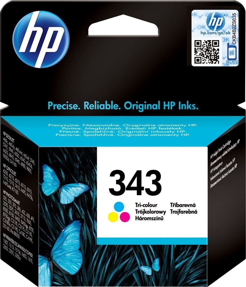Tusz HP HP Tusz nr 343 C8766EE Kolor 7ml