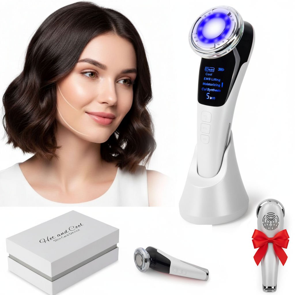 Coil masażer do twarzy ems ultradźwięki lifting mezoterapia white