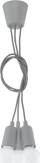 Lampa wisząca Sollux Lampa wisząca DIEGO 3 szara