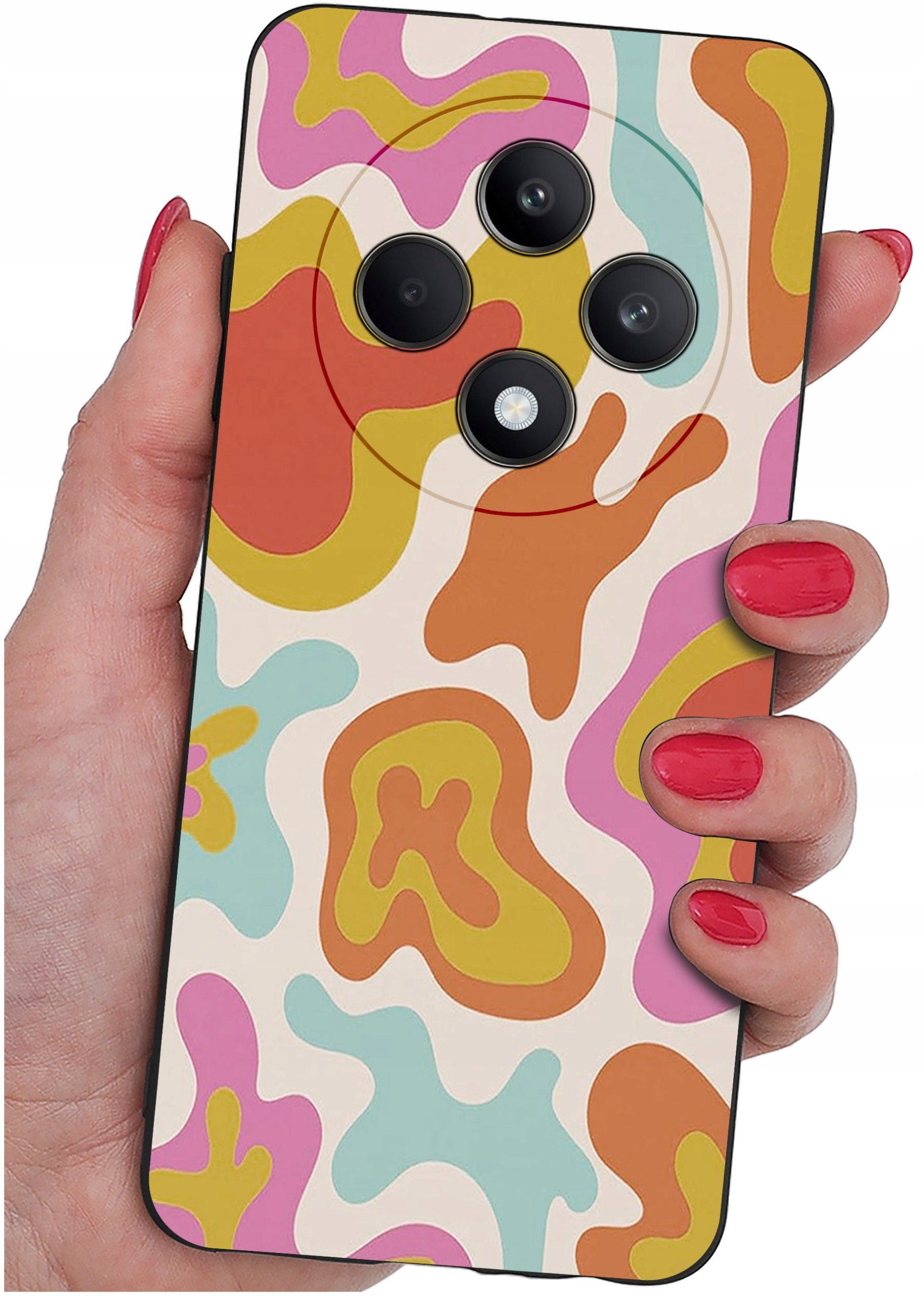 Etui do Oppo Reno 12 F 5G | 12 FS 5G WZORY |SILIKONOWE MATT CASE + SZKŁO 9H