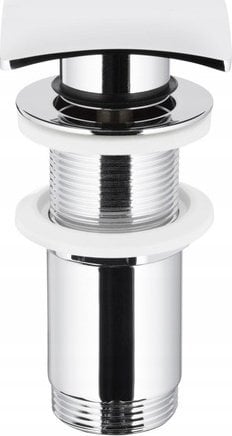 KFA SPUST UMYWALKOWY TYPU KLIK-KLAK, DUŻY KWADRATOWY BEZ PRZELEWU, CHROM