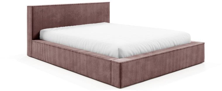 Łóżko FILO 140x200 stelaż metalowy ,POJEMNIK, szerokie boki, Sztruks poso 027