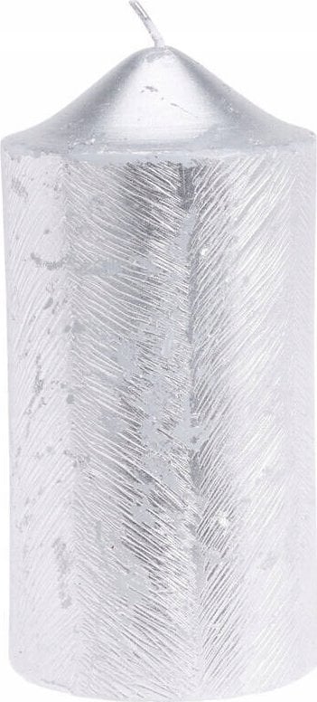 Home Styling Collection Świeca ozdobna z metalicznym wzorem, 7 x 14 cm