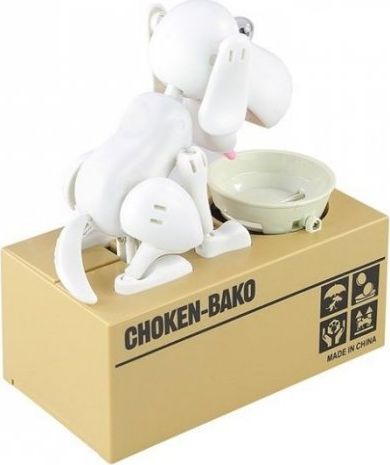 Lean Sport Skarbonka Pies Zjadający Monety Pieniądze Biały