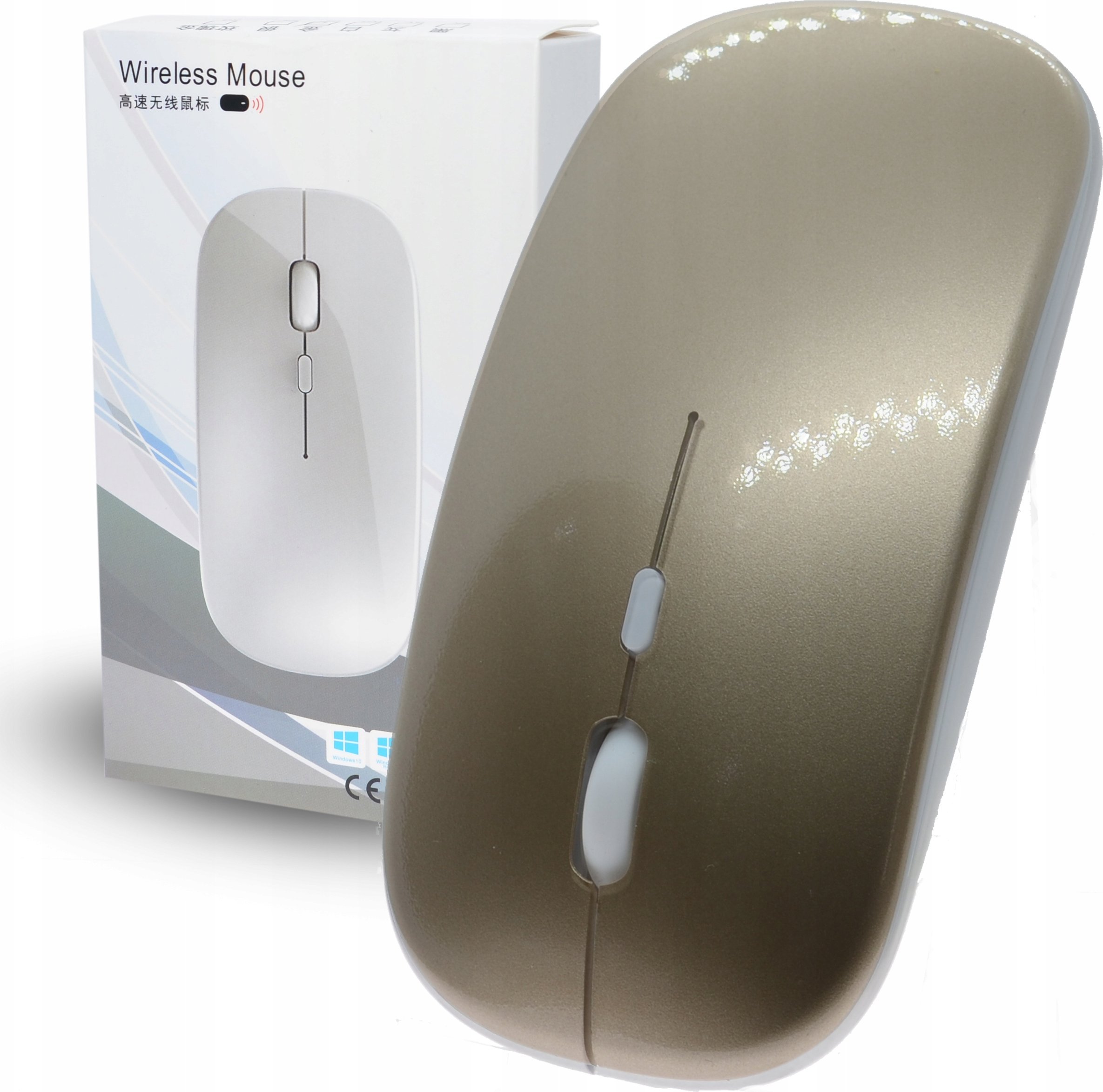 Mysz MYSZ OPTYCZNA BEZPRZEWODOWA TRUSTY 4D SLIMFIT ZŁOTY HQ>